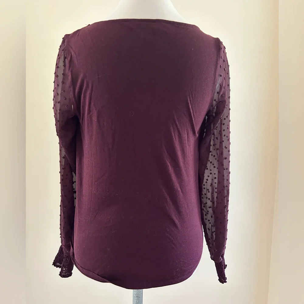 Pretty Wine Colored Top - Picture 5 of 6